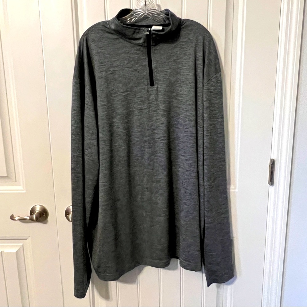 Wearguard Men's Shirt Size XXXL Grey Zip Collar Long Sleeve